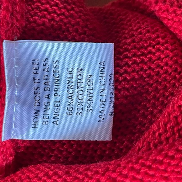 LPA Open Back Balloon Sleeve Red Sweater Women’s Size XS - Picture 4 of 4